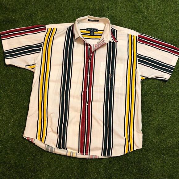Vintage Siegfried Striped Button Up Shirt - Picture 1 of 4